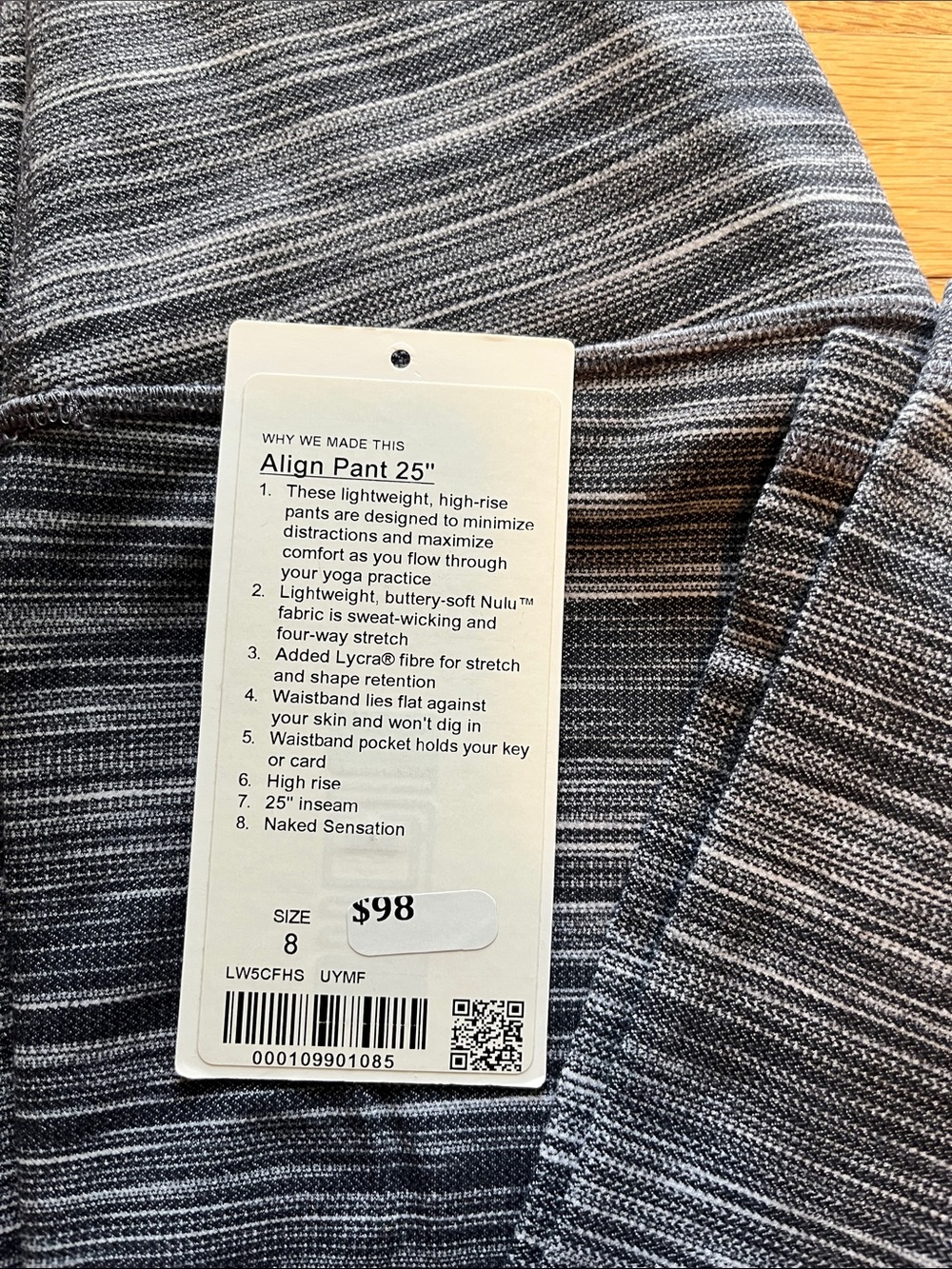 Lululemon Align Pant II 25” 8 LIKE NEW